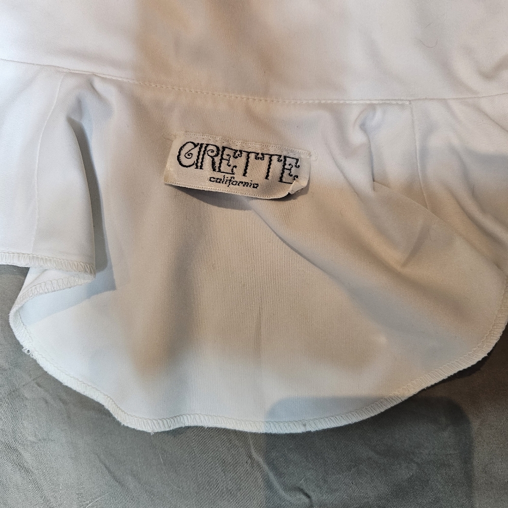 Vintage Cirette California Detachable Dickey Collar White Faux Blouse Bib 60 70s - Picture 11 of 11